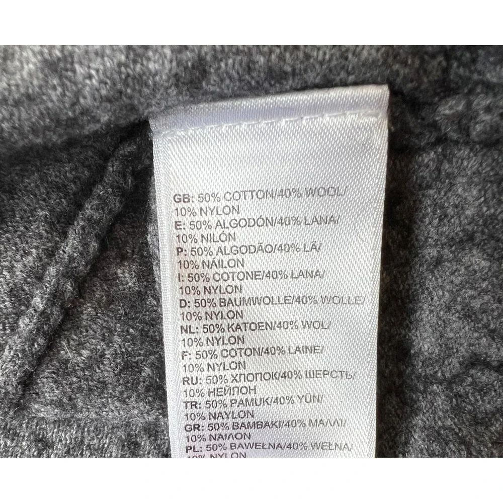 THE NORTH FACE - TNF- Men's Wool Gray 1/4 Zip‎ Pullover Sweater  - Large**